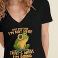 Introverts Thats What Im Doing Just Pretends Women's Jersey Short Sleeve Deep V-Neck Tshirt