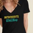 Introverts Unite I Introvert Women's Jersey Short Sleeve Deep V-Neck Tshirt Introverts Unite I Introvert Women's Jersey Short Sleeve Deep V-Neck Tshirt