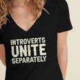 Introverts Unite Separately I Introvert Women's Jersey Short Sleeve Deep V-Neck Tshirt Introverts Unite Separately I Introvert Women's Jersey Short Sleeve Deep V-Neck Tshirt
