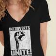 Introverts Unite Separately In Your Own Homes Introvert Women's Jersey Short Sleeve Deep V-Neck Tshirt Introverts Unite Separately In Your Own Homes Introvert Women's Jersey Short Sleeve Deep V-Neck Tshirt