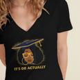 Its Doctor Actually Graduation Healthcare Afro Women Women's Jersey Short Sleeve Deep V-Neck Tshirt