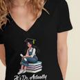Its Dr Actually Doctorate PhD EdD Graduation Graduate Women's Jersey Short Sleeve Deep V-Neck Tshirt