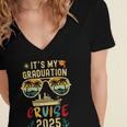 It's My Graduation Cruise 2025 Summer Cruise Seniors Trip Women's Jersey Short Sleeve Deep V-Neck Tshirt