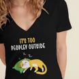 It's Too Peopley Outside Introvert And Cat Lover Women's Jersey Short Sleeve Deep V-Neck Tshirt It's Too Peopley Outside Introvert And Cat Lover Women's Jersey Short Sleeve Deep V-Neck Tshirt