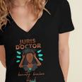 Juris Doctor Beauty Brains Juris Doctorate Graduation Women's Jersey Short Sleeve Deep V-Neck Tshirt