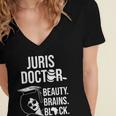 Juris Doctor Of Jurisprudence Law School Graduation Women's Jersey Short Sleeve Deep V-Neck Tshirt