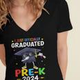 I Just Officially Graduated Pre k Graduation 2024 Pre-K Kids Women's Jersey Short Sleeve Deep V-Neck Tshirt