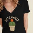 Kawaii Grumpy Cactus Not a Hugger Plant Introvert Women's Jersey Short Sleeve Deep V-Neck Tshirt Kawaii Grumpy Cactus Not a Hugger Plant Introvert Women's Jersey Short Sleeve Deep V-Neck Tshirt