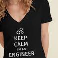 Keep Calm I'm An Engineer Engineer Graduation Women's Jersey Short Sleeve Deep V-Neck Tshirt