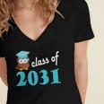 Kids Class Of 2031 Graduation Year T-Shirt Back To School Women's Jersey Short Sleeve Deep V-Neck Tshirt