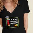 Kids Kindergarten Graduation Humor I'm So Smart I Graduated Women's Jersey Short Sleeve Deep V-Neck Tshirt