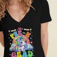 Kids Miss Pre-K Grad Graduation Cute Unicorn Rainbow Girls Women's Jersey Short Sleeve Deep V-Neck Tshirt