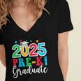 Kids Pre-K Graduate 2025 Preschool Graduation Class Of 2025 Kids Women's Jersey Short Sleeve Deep V-Neck Tshirt