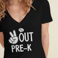 Kids Pre-K Graduation Kids Toddlers Women's Jersey Short Sleeve Deep V-Neck Tshirt