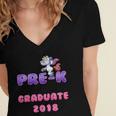 Kids Kids Pre-K PreSchool Unicorn GraduationShirt Women's Jersey Short Sleeve Deep V-Neck Tshirt