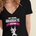 Kids Preschool Graduate 2018 Unicorn Dab Graduation Pre-K TShirt Women's Jersey Short Sleeve Deep V-Neck Tshirt