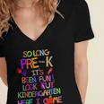 Kids So Long Kindergarten Here I Come Pre-K Graduation Graduate Women's Jersey Short Sleeve Deep V-Neck Tshirt