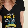 Kids So Long Pre-K Graduation 2025 School Kindergarten Here Come Women's Jersey Short Sleeve Deep V-Neck Tshirt
