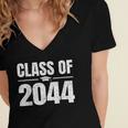 Kindergarten Class Of 2044 Grow With Me Kinder Graduation Women's Jersey Short Sleeve Deep V-Neck Tshirt