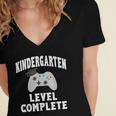 Kindergarten Gamer Graduate Graduation Women's Jersey Short Sleeve Deep V-Neck Tshirt