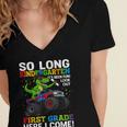 Kindergarten Graduate 2025 Kindergarten Graduation Dino Trex Women's Jersey Short Sleeve Deep V-Neck Tshirt