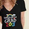 Kindergarten Graduation 2018 Last Day Of School Women's Jersey Short Sleeve Deep V-Neck Tshirt