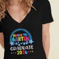 Kindergarten Graduation 2026 Pre-k Graduate Kids Boys Girls Women's Jersey Short Sleeve Deep V-Neck Tshirt