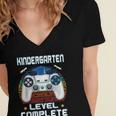 Kindergarten Graduation Level Complete Gamer 2024 Gaming Boy Women's Jersey Short Sleeve Deep V-Neck Tshirt