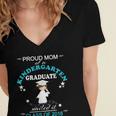 Kindergarten Graduation Shirts 2018-Proud Mom Tee Women's Jersey Short Sleeve Deep V-Neck Tshirt