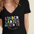 KINDERGARTEN Graduation TShirt 2018 Last Day Of School Women's Jersey Short Sleeve Deep V-Neck Tshirt