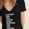 Do You Know The Muffin Man DYKTMM Nostalgia Quote Women's Jersey Short Sleeve Deep V-Neck Tshirt Do You Know The Muffin Man DYKTMM Nostalgia Quote Women's Jersey Short Sleeve Deep V-Neck Tshirt