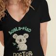 Koala Doctor Shirt Med Student Graduation Idea Women's Jersey Short Sleeve Deep V-Neck Tshirt