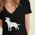 Labrador Retriever Graduation Dog Graduate For Men Women Kids Women's Jersey Short Sleeve Deep V-Neck Tshirt