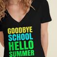 Last Day Of School Shirt Teacher Tee Graduation Women's Jersey Short Sleeve Deep V-Neck Tshirt