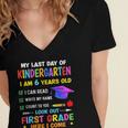 Last Days Of Kindergarten Graduation 2025 Graduate Boys Girl Women's Jersey Short Sleeve Deep V-Neck Tshirt