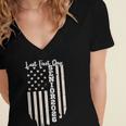 Last First Day Senior 2026 USA Flag Graduation Class Of 2026 Women's Jersey Short Sleeve Deep V-Neck Tshirt