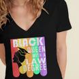Law School Graduation Queen New Lawyer Attorney Grad Women's Jersey Short Sleeve Deep V-Neck Tshirt