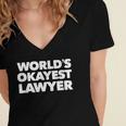 Lawyer Attorney For Law School Graduation Women's Jersey Short Sleeve Deep V-Neck Tshirt