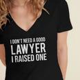 Lawyer Parents Father Mother T-Shirt Law School Graduation Women's Jersey Short Sleeve Deep V-Neck Tshirt