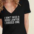 Lawyer Proud Dad Mom Of Law Legal Student School Graduation Women's Jersey Short Sleeve Deep V-Neck Tshirt