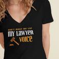 Lawyer Voice Attorney Law School Student Graduation Women's Jersey Short Sleeve Deep V-Neck Tshirt