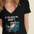 Lazy Raccoon Sarcastic Introvert Humor Japanese Animal Women's Jersey Short Sleeve Deep V-Neck Tshirt Lazy Raccoon Sarcastic Introvert Humor Japanese Animal Women's Jersey Short Sleeve Deep V-Neck Tshirt