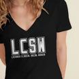 LCSW Licensed Clinical Social Worker Graduation Women's Jersey Short Sleeve Deep V-Neck Tshirt