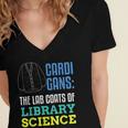 Librarian Library Science Major Masters Degree Graduation Women's Jersey Short Sleeve Deep V-Neck Tshirt