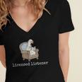 Licensed Listener Goose School Graduation Women's Jersey Short Sleeve Deep V-Neck Tshirt
