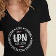 Licensed Practical Nurse Est 2026 LPN LVN Nursing Graduation Women's Jersey Short Sleeve Deep V-Neck Tshirt