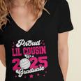 Lil Cousin Of a 2025 Graduate Prom Graduation 25 VolleyBall Women's Jersey Short Sleeve Deep V-Neck Tshirt
