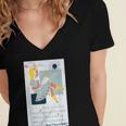 Little Miss Muffet Reading a Picture Book Women's Jersey Short Sleeve Deep V-Neck Tshirt Little Miss Muffet Reading a Picture Book Women's Jersey Short Sleeve Deep V-Neck Tshirt