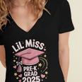Little Miss Pre-K Grad 2025 Preschool Graduation Girls Kids Women's Jersey Short Sleeve Deep V-Neck Tshirt