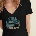 Still Loading Since 1999 Retro Tech Nostalgia Women's Jersey Short Sleeve Deep V-Neck Tshirt